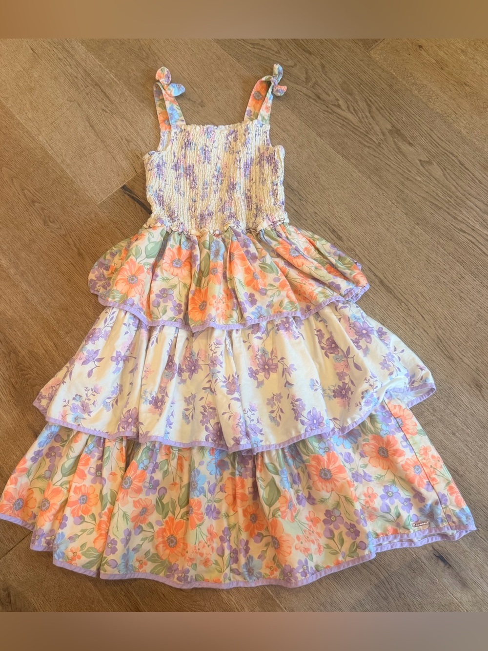 Girls' Floral TAHARI Tiered Ruffle 
 Zimmerman style dress